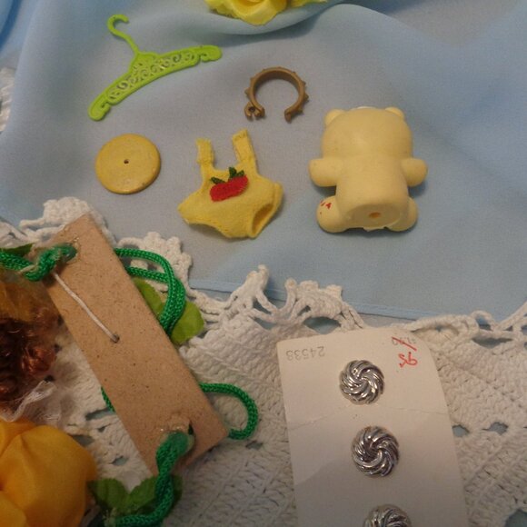 DOLLIE GLASS BASKET WASHINGTON SALT DOILY DODADS ETC LOT - Picture 3 of 15